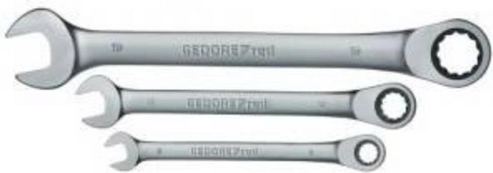 Actual product image Gedore Red Combination ratchet open-end spanner set metric 12 pieces (19 mm, 8 mm, 10 mm, 14 mm, 18 mm, 11 mm, 12 mm, 17 mm, 15 mm, 13 mm, 9 mm, 16 mm)
