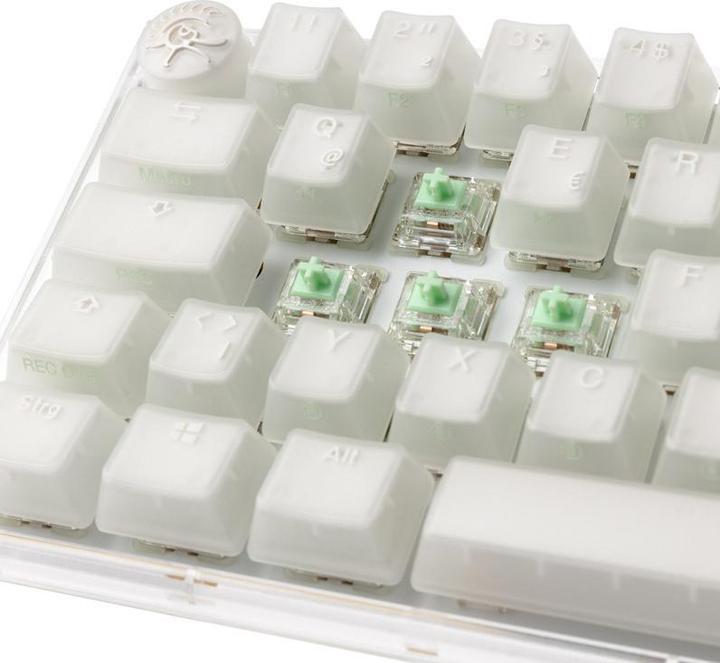 Actual product image Ducky One 3 Aura White SF Gaming Keyboard, RGB LED - Gateron Baby Kangaroo (DE, Cable)