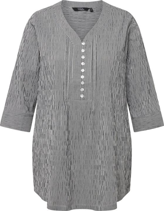 Actual product image Ulla Popken Textured Stripe Pintuck Blouse (50, 52)