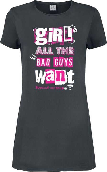 Immagine prodotto Amplified Girl All The Bad Guys Want Maglietta Vestito Bowling For Soup Adulto Unisex (M)