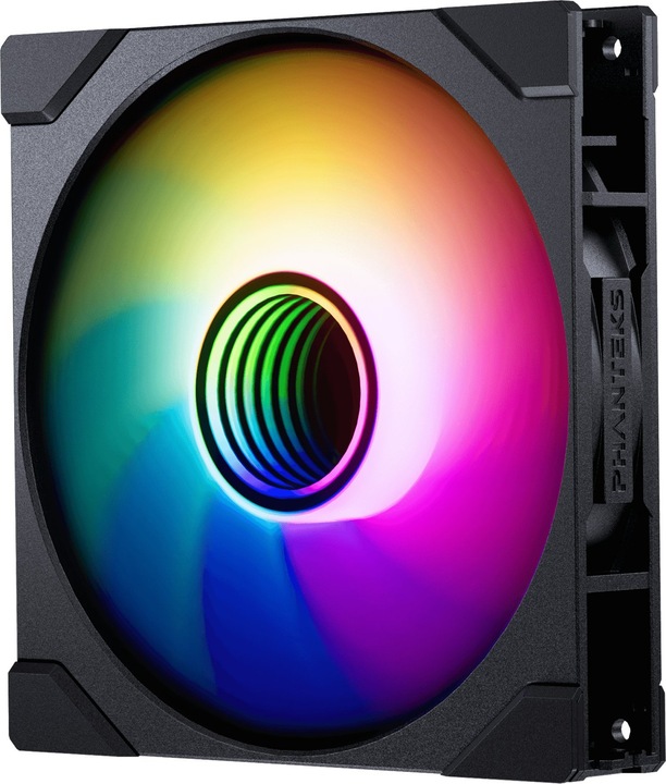 Actual product image Phanteks M25 Gen2 PWM D-RGB fan - Reverse Blade, 140mm, black (140 mm)