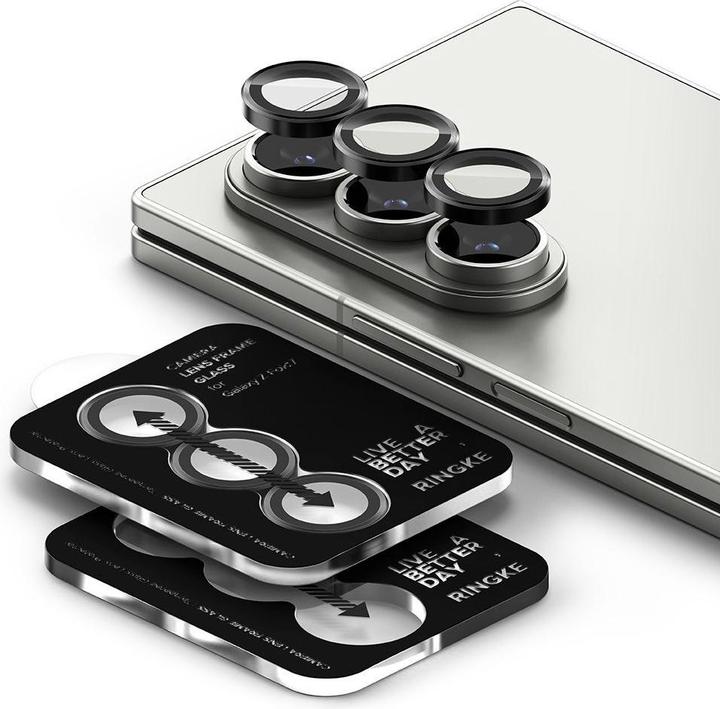 Actual product image Ringke - Camera Lens Frame Glass - Samsung Galaxy Z Fold7 - Black (2 Piece, Samsung Galaxy Z Fold7)