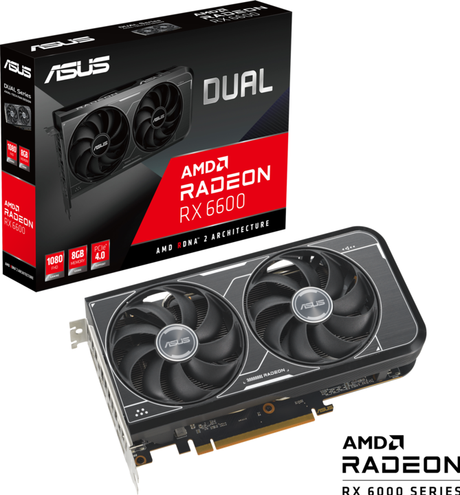 Actual product image ASUS Dual Radeon RX 6600 V3 (8 GB)