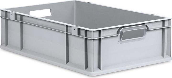 Actual product image Allit Storage box ProfiPlus EuroEco O617, grey Euro box made of PP, open handles, resistant to... (40 x 60 x 17 cm)