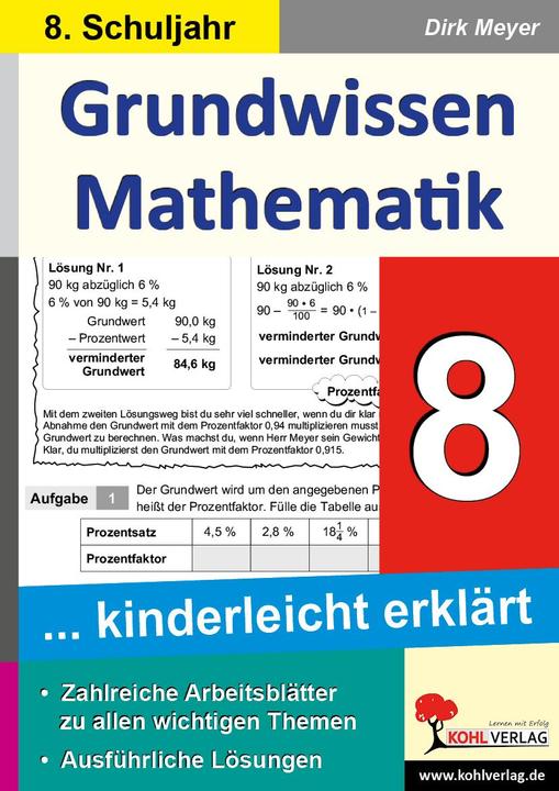 Energie-Label Grundwissen Mathematik 8. Schuljahr (Deutsch, Dirk Meyer, 2015)