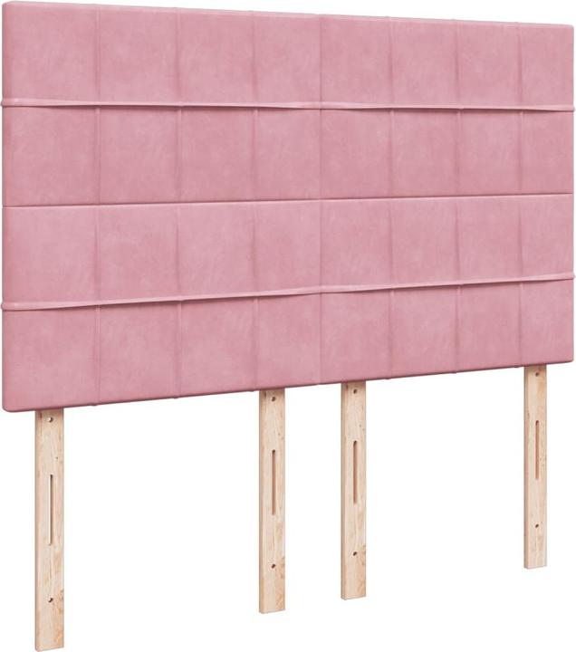 Produktbild vidaXL Bo x springbett mit Matratze 140 x 200 cm Samt (140 x 200 cm)