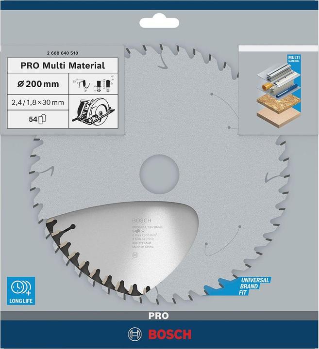 Productafbeelding Bosch Professional Zubehör Cirkelzaagblad Multi Materiaal