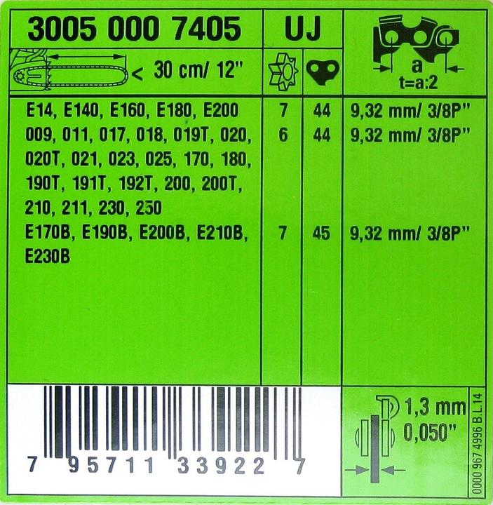 Nutritional values and ingredients Stihl Rollomatic light (Chainsaw, Chainsaw Sword)