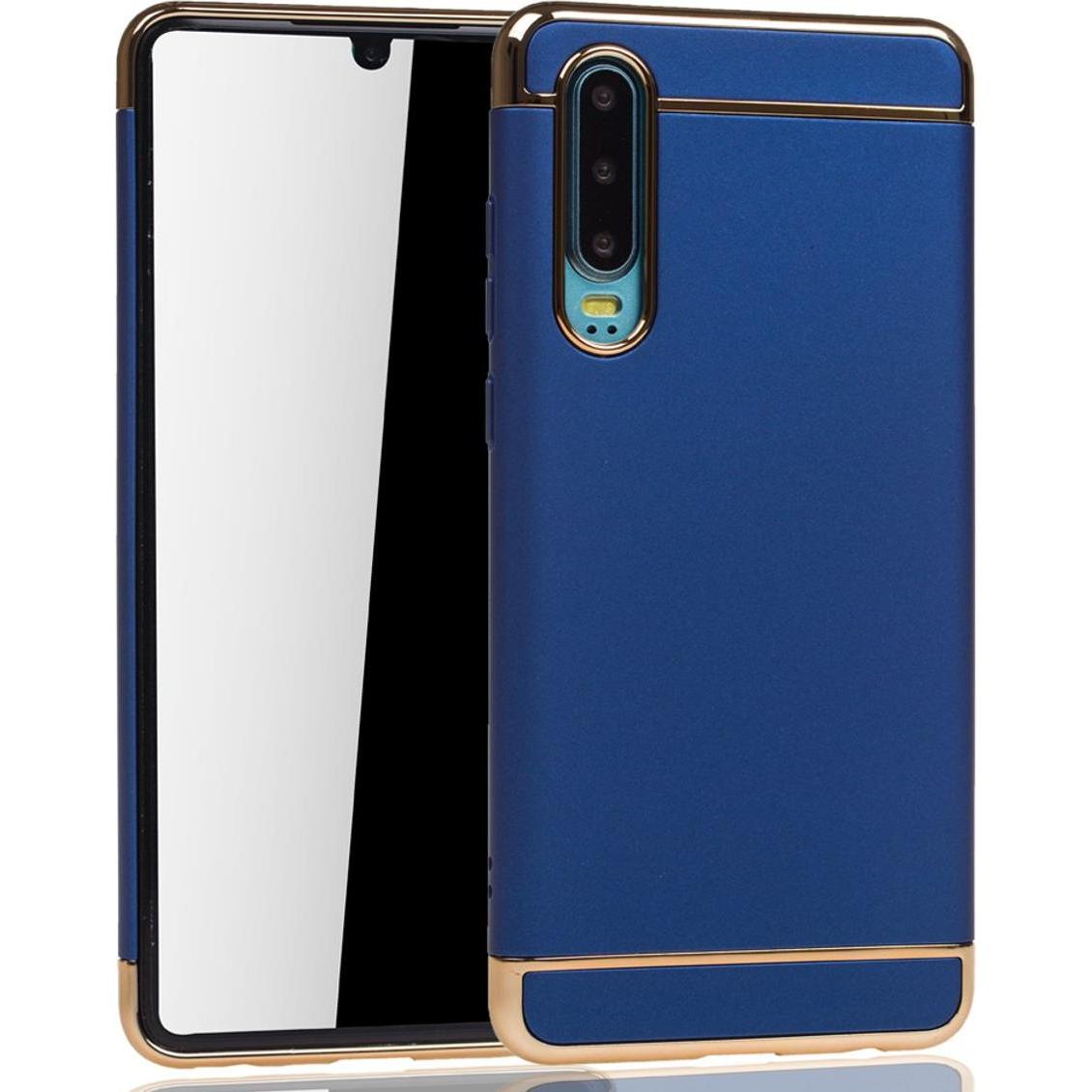 Thumbnail - König Design Huawei P30 Hülle Case Handy Cover Schutz Tasche Schutzhülle Bumper Etuis Blau (Huawei P30), Smartphone Hüll...