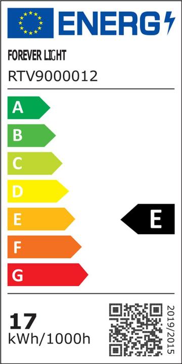 Label énergétique Forever Light LED Bulb E27 A65 17W 2100lm 6000K class E (E27, 2100 lm, 100x)