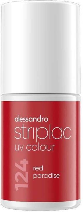 Actual product image Alessandro ALESSAN Striplac UV Colour Red Par 6.5ml (124 Red Paradise, UV gel varnish)