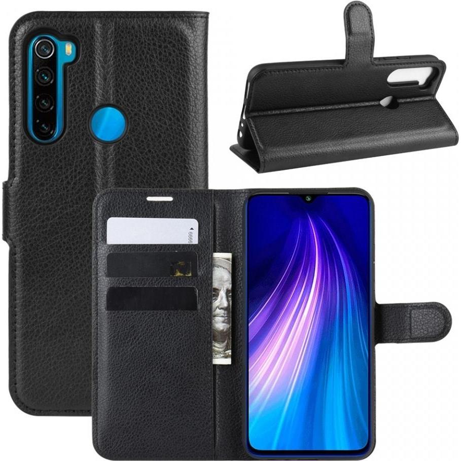 Screenguard Xiaomi Redmi Note 8T Leather Guard Lederhülle (Xiaomi Redmi Note 8T), Smartphone Hülle, Schwarz