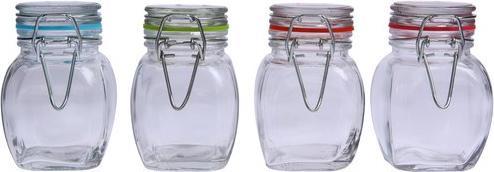 Produktbild Axentia Drahtbügelglas, farbiger Ring, eckig