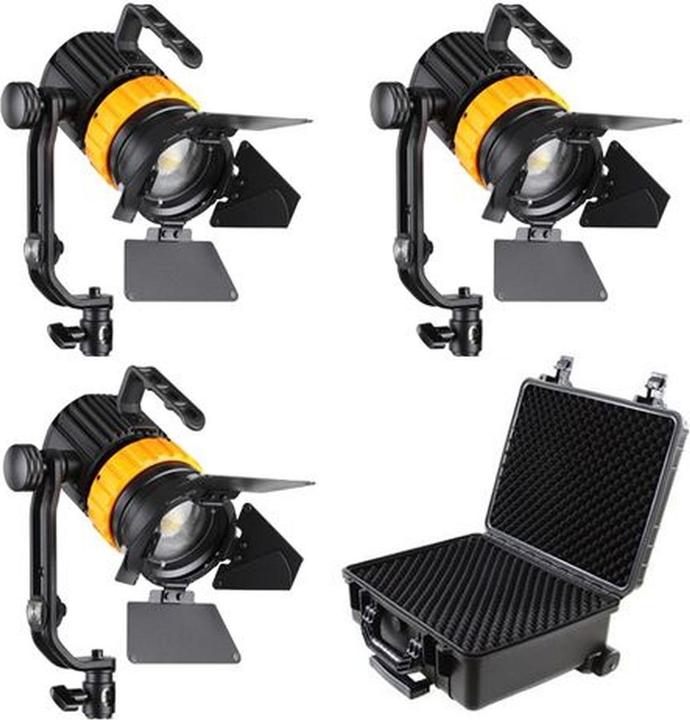 Produktbild Falcon Eyes Bi-Color Mini LED Fresnel Set P-5AD-K3 (Studioleuchte)