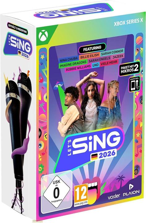 Produktbild Plaion Let's Sing 2026 + 2 Mics (Xbox Series X, Deutsch)