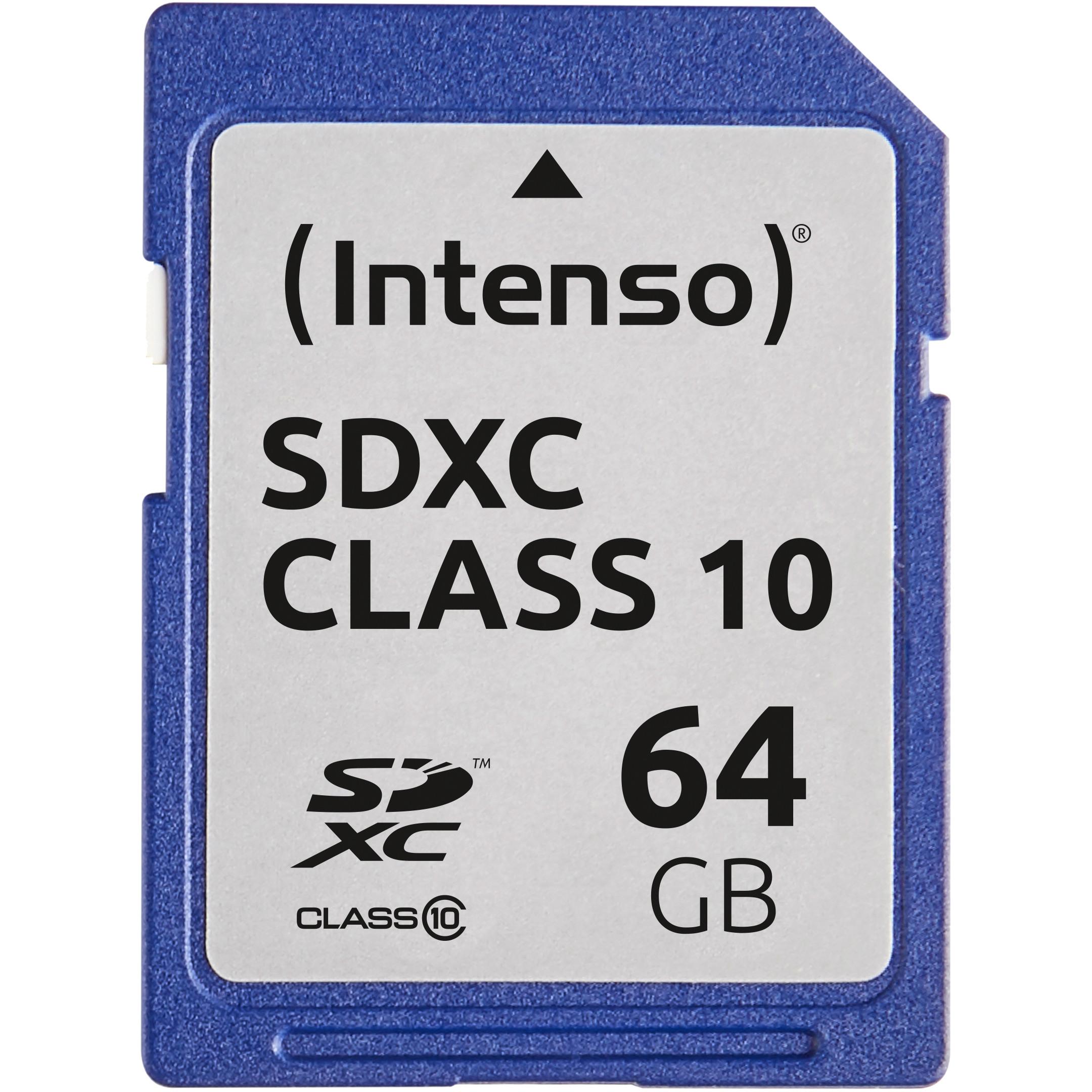 Intenso Sdxc (64 GB, SDXC, U1), Speicherkarte, Blau