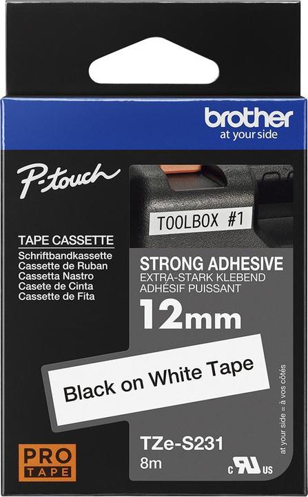 Immagine prodotto Brother TZe-S231 (1.20 cm, Nero, Bianco)