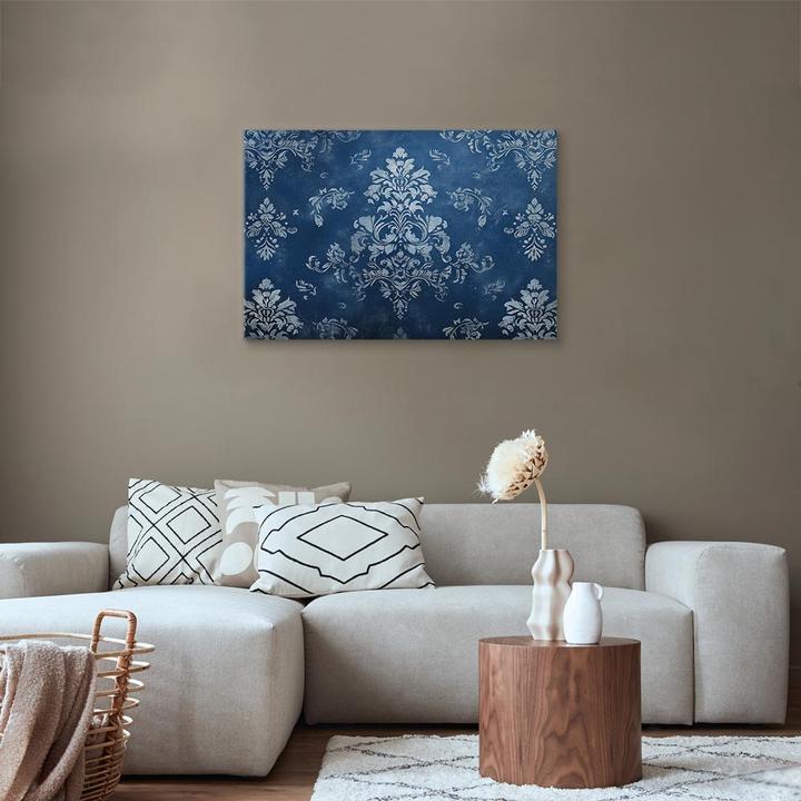 Produktbild Artgeist Retro Ornament Decorative Motif in Worn Blues (120 x 80 cm)