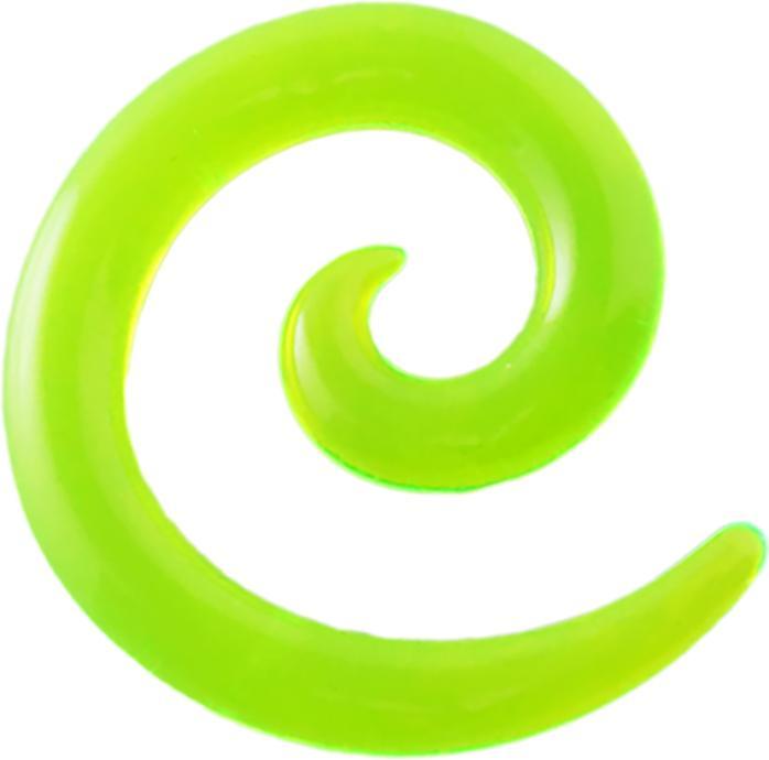 Immagine prodotto Star Piercing Spirale di espansione verde Trasparente (senza ottone, Acrilico)