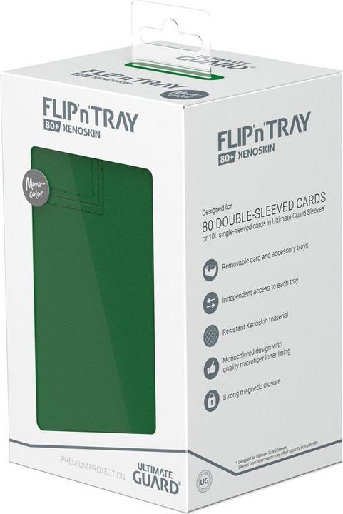 Image du produit Ultimate Guard Flip'n'Tray 80+ XenoSkin Monocolor Vert