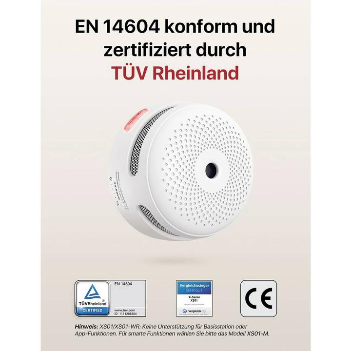 Actual product image X-Sense Stand-alone smoke alarm device with visual and audible alarm function 5 pcs.