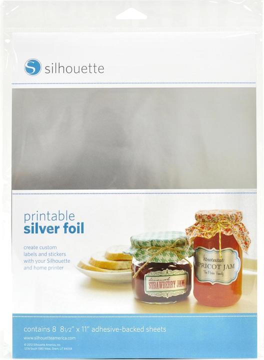 Silhouette Bedruckbare Silberfolie
