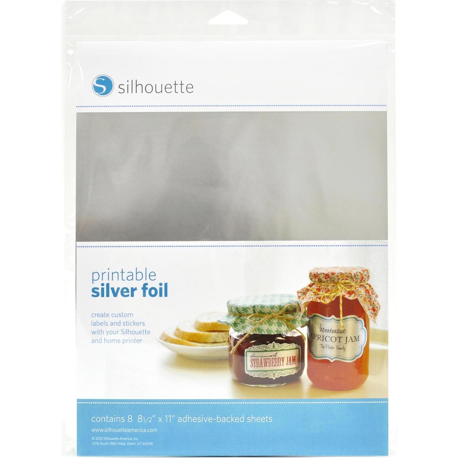 Silhouette Bedruckbare Silberfolie