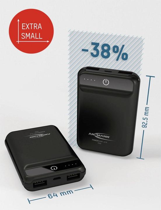 Produktbild Ansmann 10.8 mini (10000 mAh, 12 W, 37 Wh)
