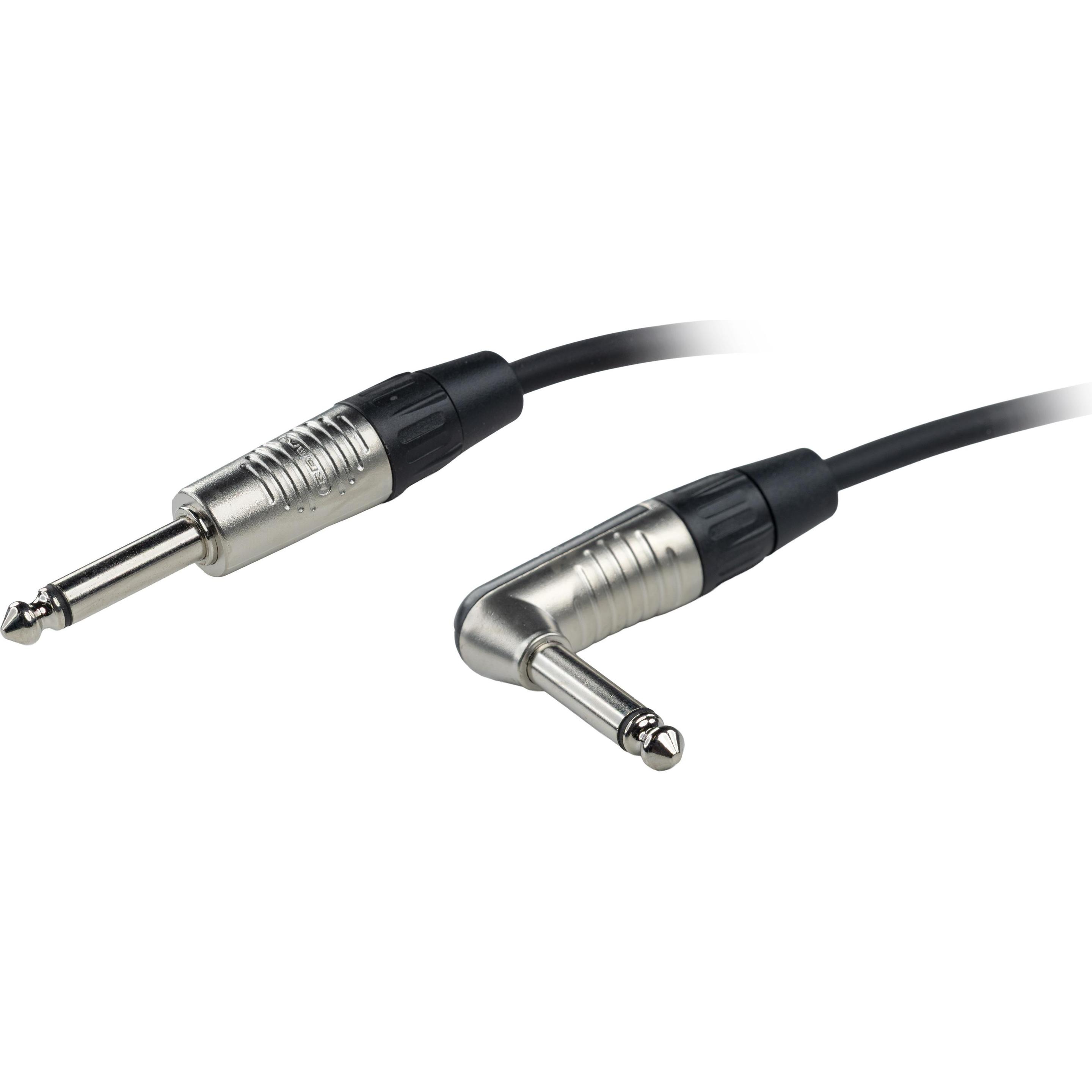 Fuj Tek 6.3 mm TS Instrument Cable with Straight and Angle Connectors, 7 m (7 m), Cavo audio