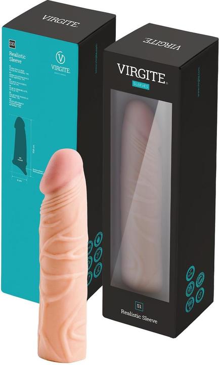 Actual product image Virgite Realistic penis sheath S1 flesh 16'5 cm