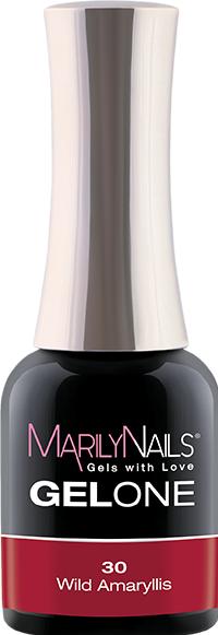 Marily Nails GELONE - 30 Amaryllis sauvages (Amaryllis sauvage, Vernis à ongles effet gel)