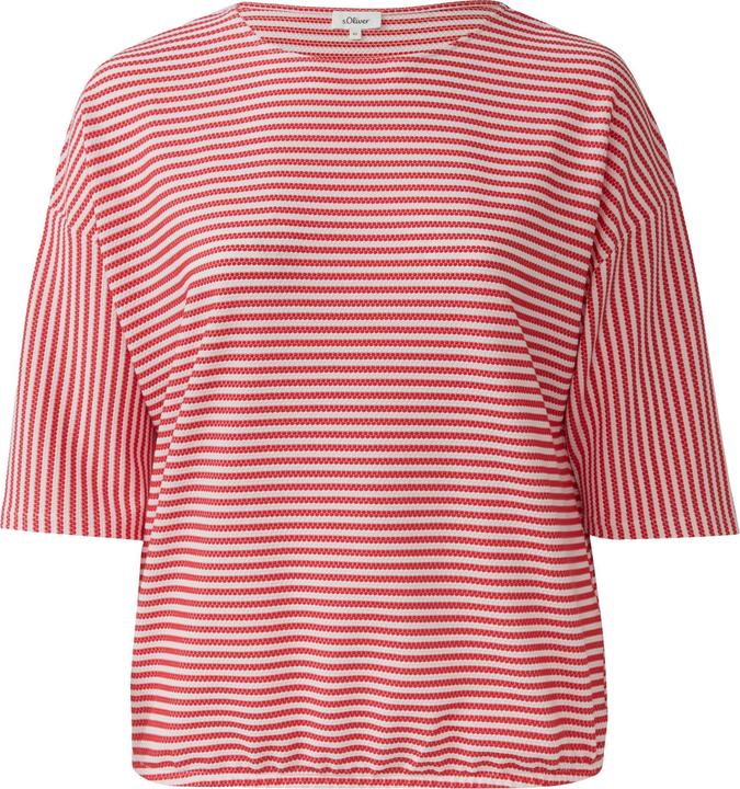 Produktbild S.Oliver T-Shirt Gestreiftes T-Shirt im Relaxed Fit mit 3/4-Ärmeln (44)