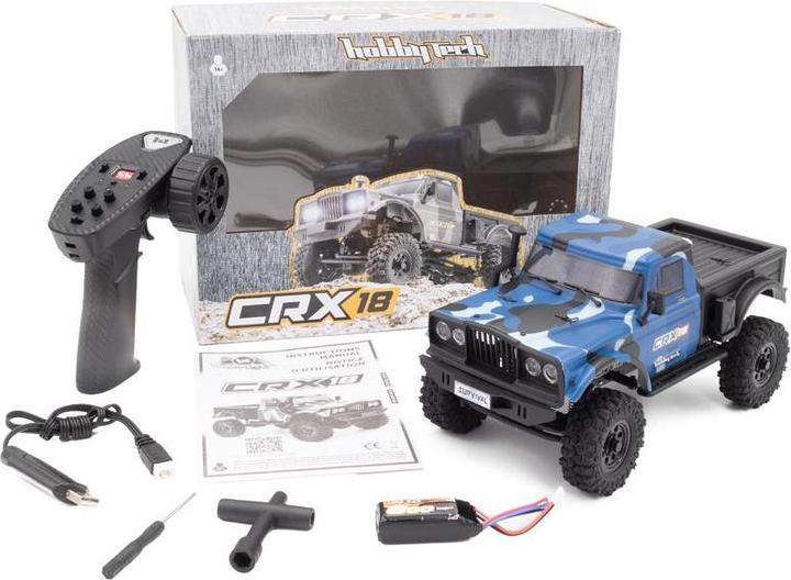 Actual product image Hobbytech Scale Crawler CRX18 Pick-up 4WD Blue, RTR, 1:18 (RTR Ready-to-Run)