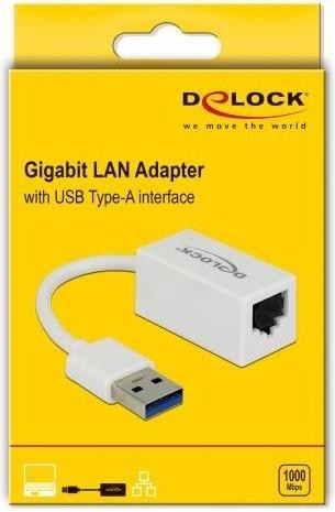 Immagine prodotto Delock Adattatore da USB3.1-A a LAN, compatto (USB 3.1, RJ45 (1x))