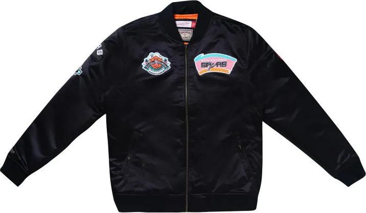 Produktbild Mitchell & Ness M&N Satin Bomber Jacke - FLIGHT San Antonio Spurs - M (M)