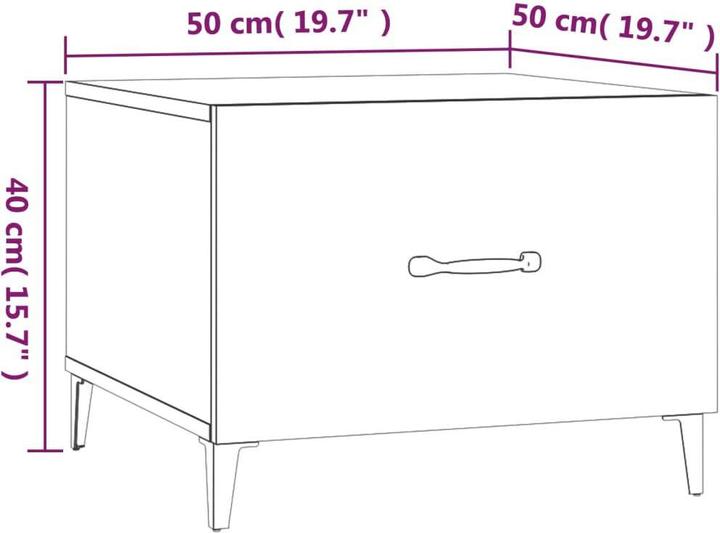 Image du produit vidaXL Couchtisch (50 x 50 x 40 cm)