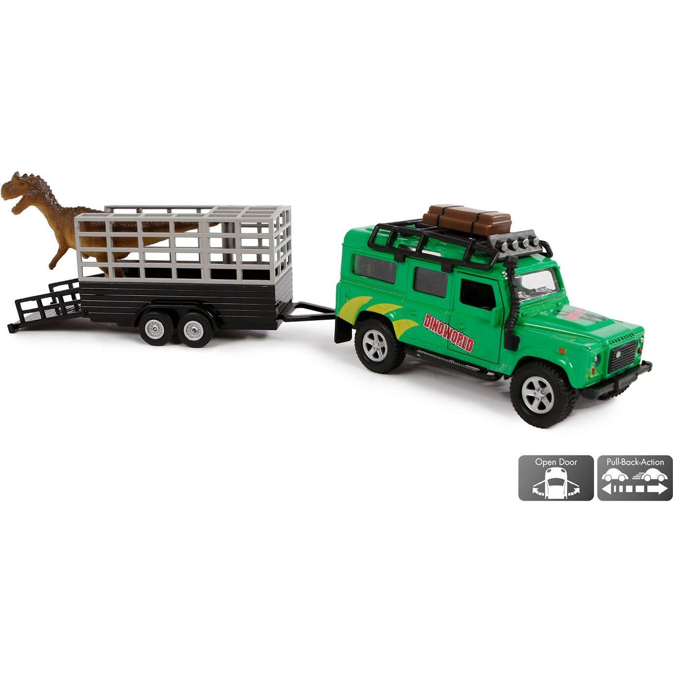 Thumbnail - NoName Land Rover aus Druckguss mit Dino-Anhänger