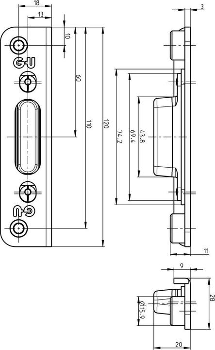 Produktbild G-U Schliessplatten zu GU-SECURY Automatic (Schliessblech)