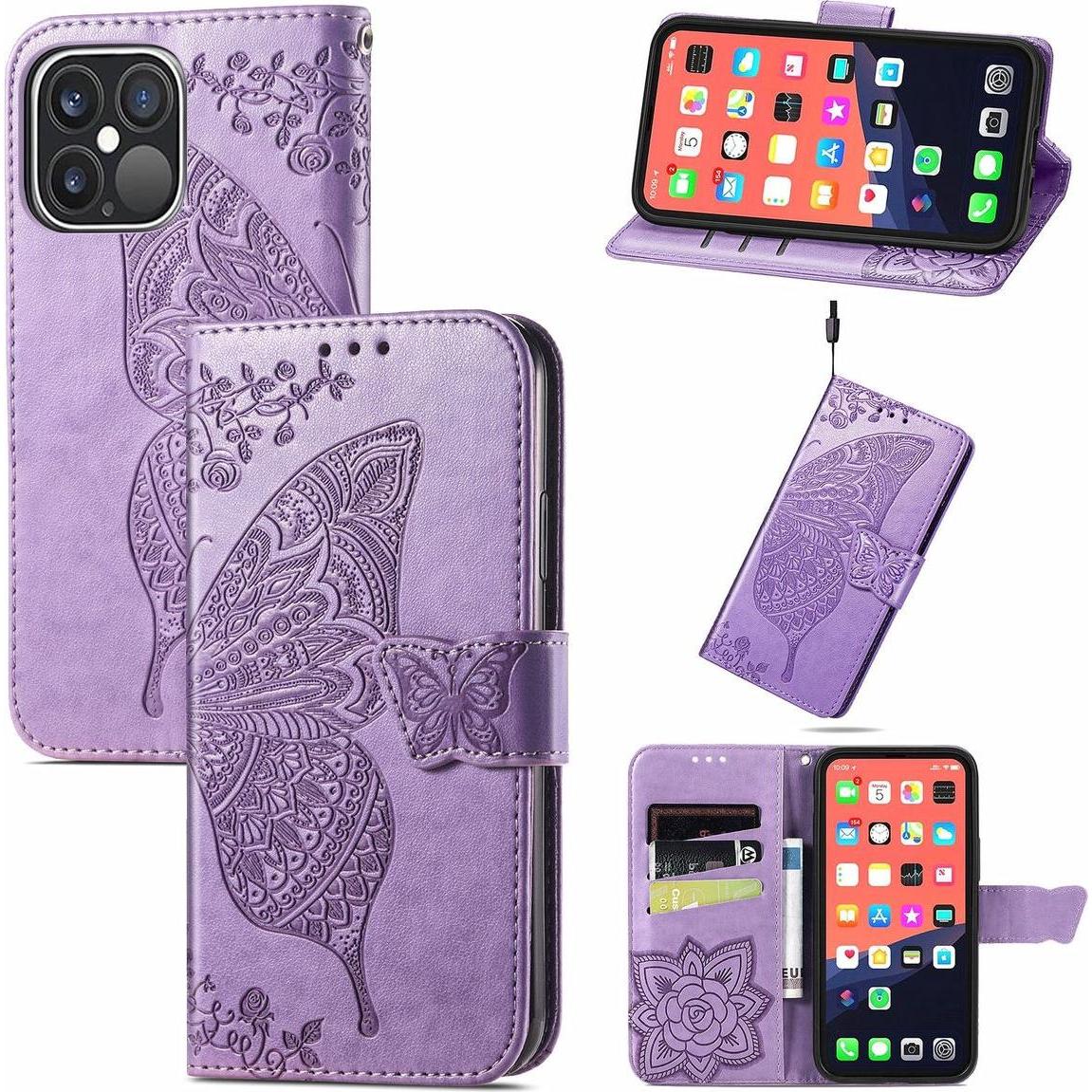 Thumbnail - König Design Hülle Handy Schutz für Apple iPhone 13 Pro Case Cover Tasche Etui Bumper Violett (Apple iPhone 13 Pro), Sma...