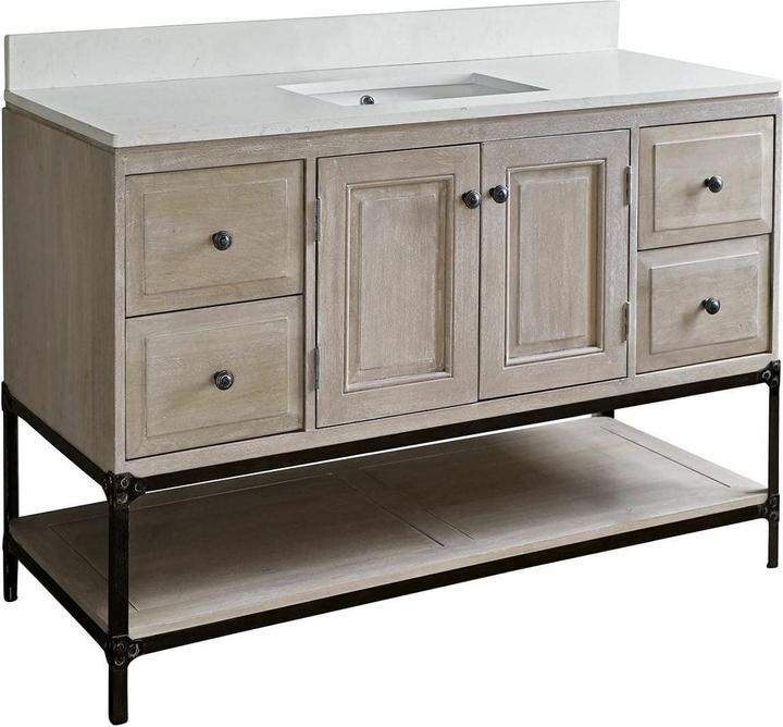 Loberon Waschtisch Bayeaux grau/schwarz/weiss