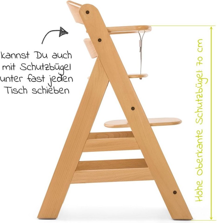 Produktbild Hauck Hochstühle Hochstuhl Alpha Plus Natur - im Sparset inkl. (Hochstuhl Sitzerhöhung)