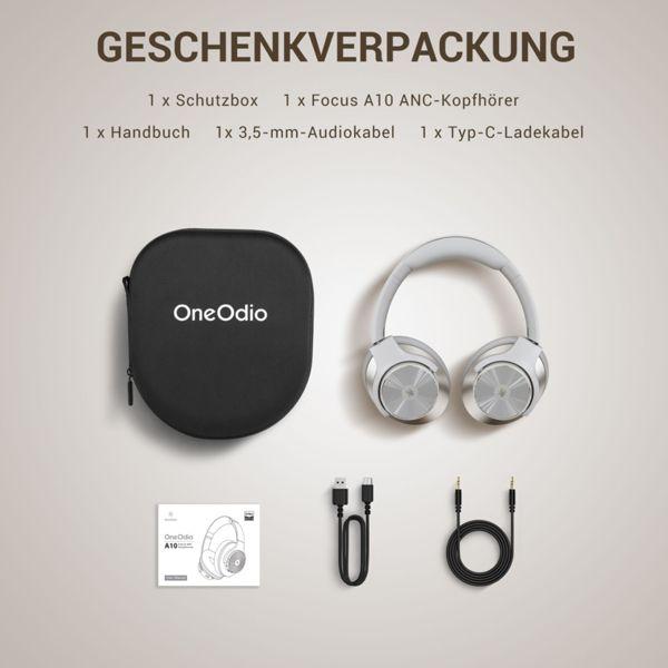 Actual product image OneOdio A10 White (ANC, NC, 50 h, Cable, Wireless)