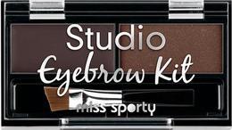 Produktbild Miss Sporty Miss Sports - Studio Eyebrow Kit Palette To Makeup Eyebrows 001 Medium Brown 1.1G (Braun)