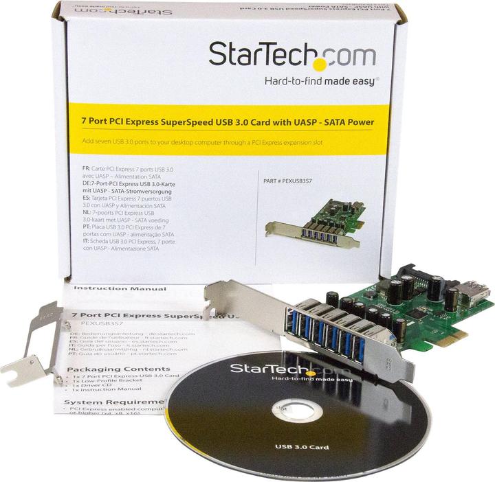 Immagine prodotto StarTech Scheda PCIe USB 3.0 PCIe a 7 porte SuperSpeed USB 3.0