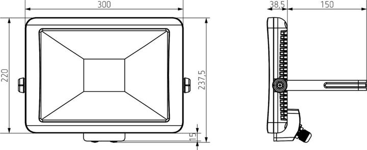 Actual product image Theben theLeda B50L BK (3500 lm, IP65)