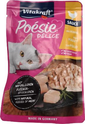 Actual product image Vitakraft Poésie Déli sauce with chicken fillet (Adult, 85 g)