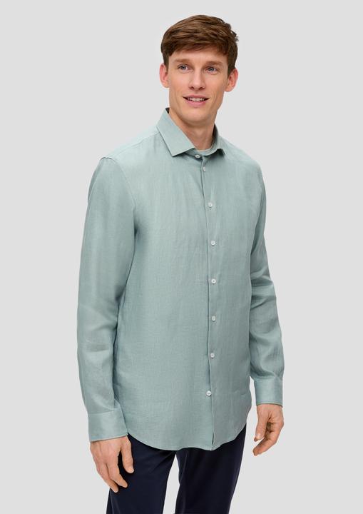 Immagine prodotto s.Oliver Hemd Glänzendes Tailored Fit Hemd aus Leinen (38)