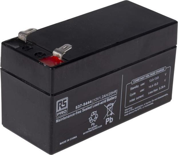 Immagine prodotto Rs Pro Batteria al piombo sigillata, 12V / 1,2Ah, connessione Faston F1, 97 x 43 x 52mm (12 V, 1200 mAh)