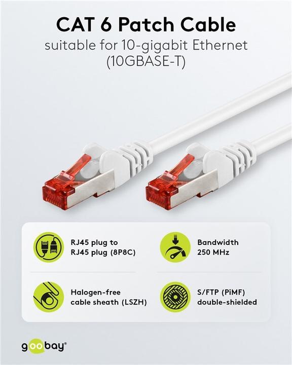 Produktbild Goobay Patch-Kabel (S/FTP, CAT6, 10 m)