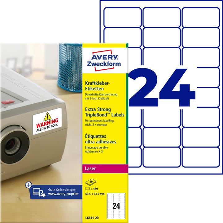 Actual product image Avery Kraft adhesive labels